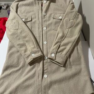 Jackson Rowe Cream Coat with Pink Accents